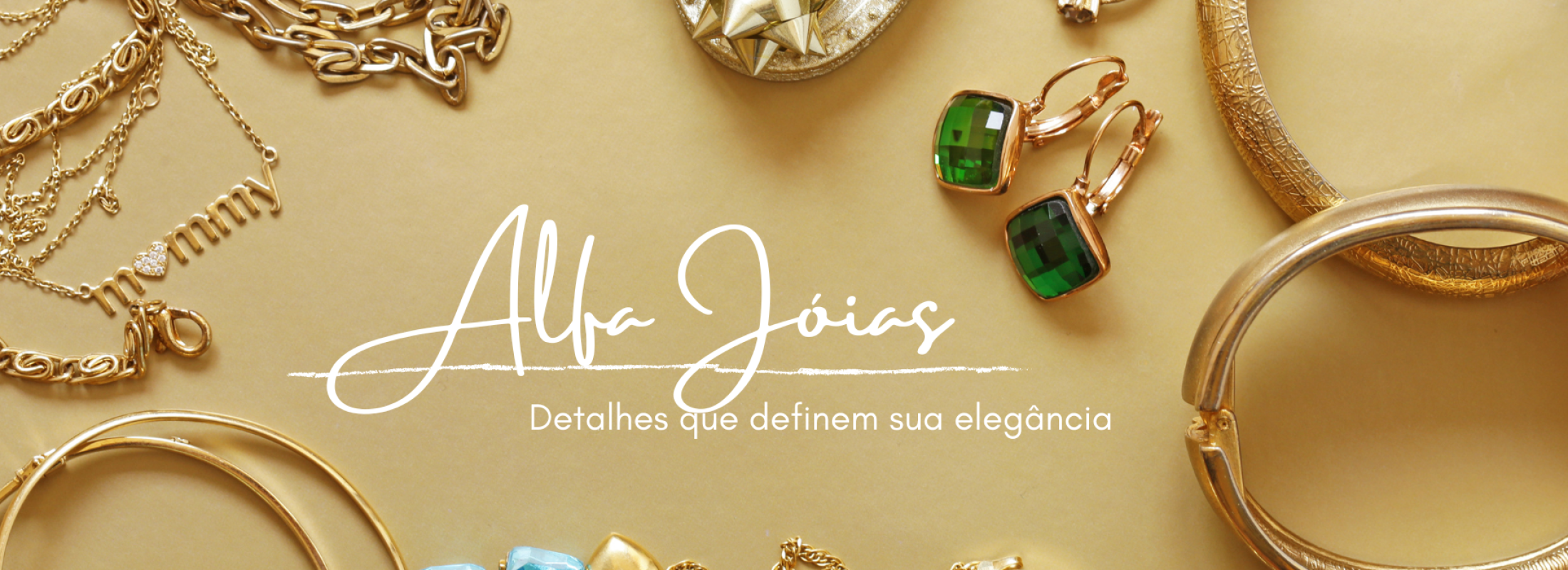 Gold Minimalist Jewelry New Arrival Landscape Banner (1920 x 670 px)